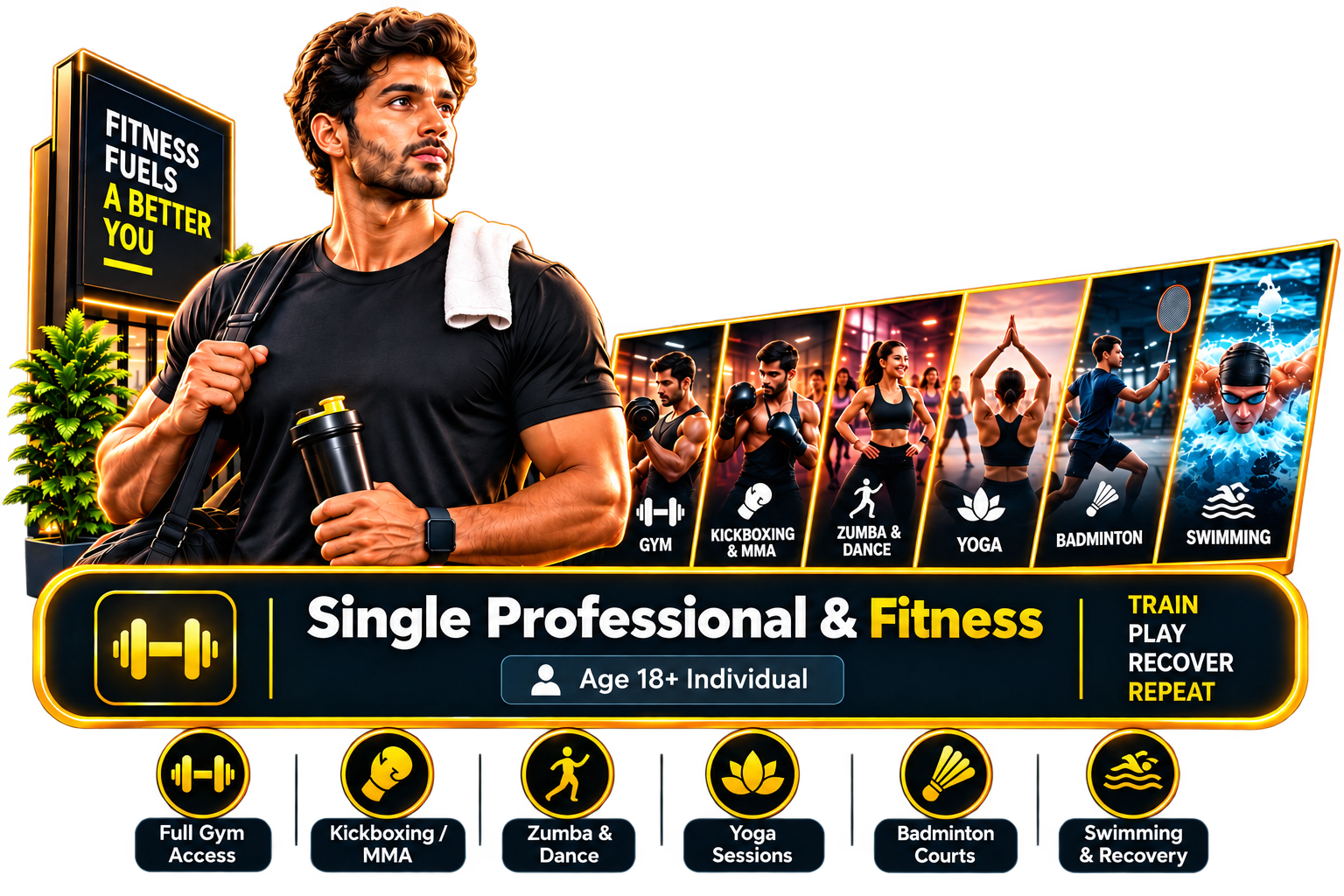 Single Professional & Fitness Membership - The Era Next Gen Sports Club